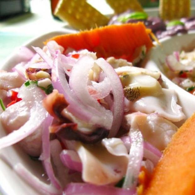 receta Ceviche peruano con pulpo