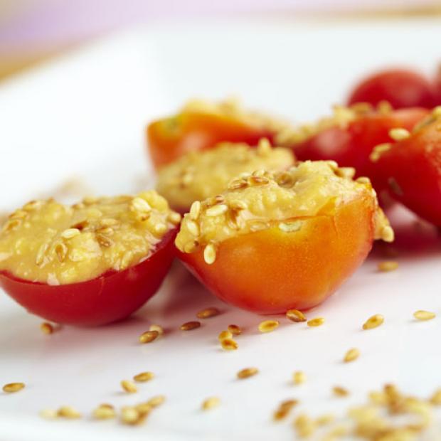 receta Tomates cherry rellenos de paté de bere ...