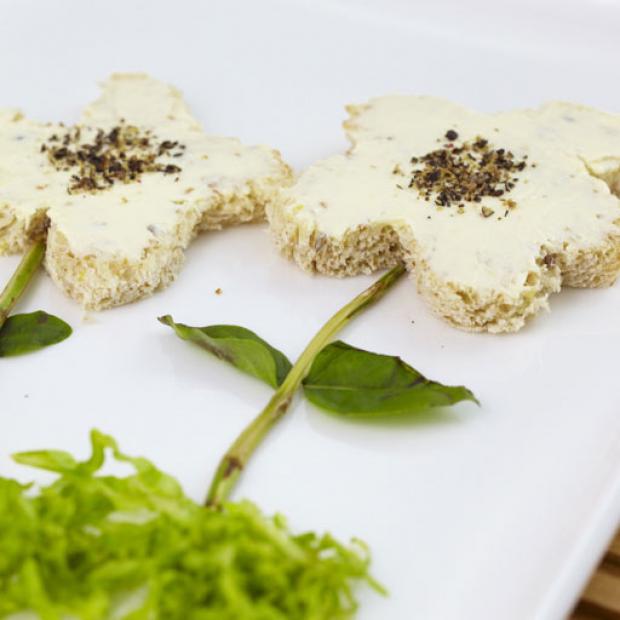receta Flores de queso y nueces