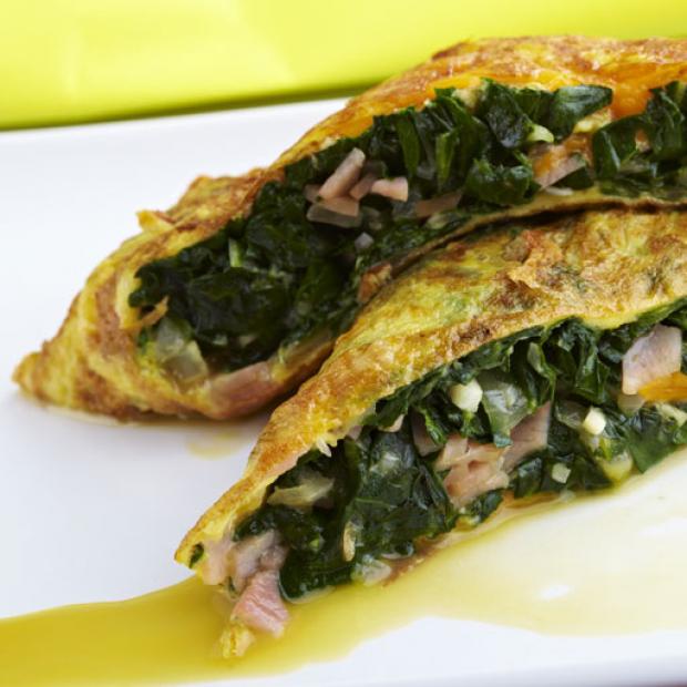 receta Omelette de espinaca